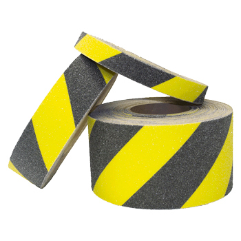 Противоскользящая самоклеящаяся лента (ЧЕРНО-ЖЕЛТАЯ, 200 мм x 18,3 м)