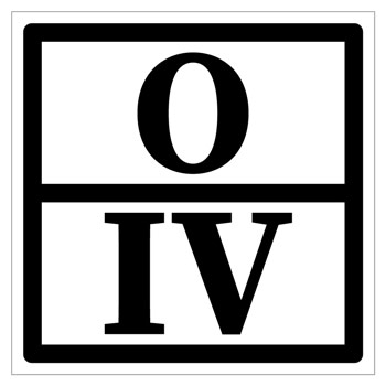 Знак отходов 4 класса опасности, IV (светоотражающий металл, 300х300 мм)